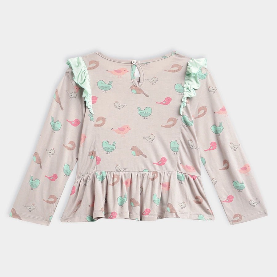 Baby Girl Peplum Top & Legging T-Shirt - Pyjama Set 3