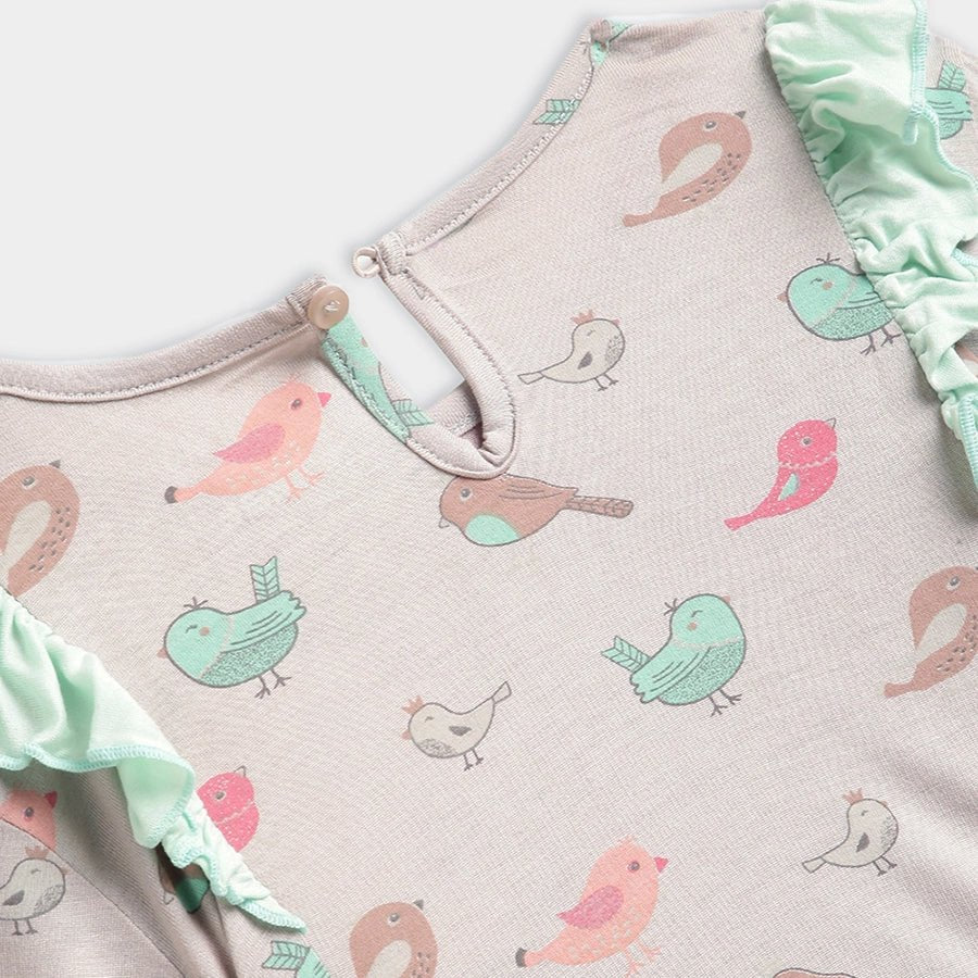 Baby Girl Peplum Top & Legging T-Shirt - Pyjama Set 7