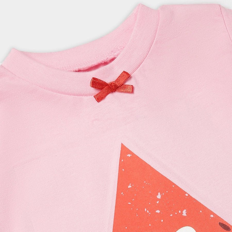 Baby Girl T-shirt with Watermelon Print Half Sleeve T-Shirt 4