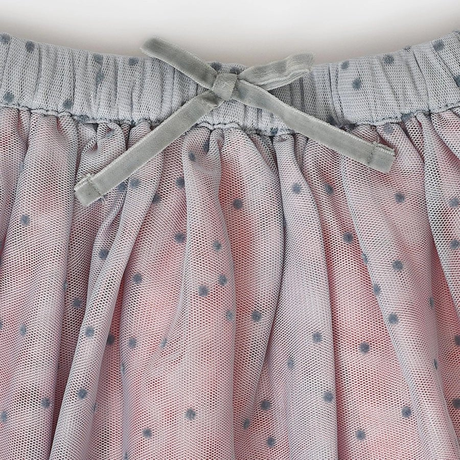 Baby Girl Tulle Tutu Skirt Grey & Peach Skirt 4