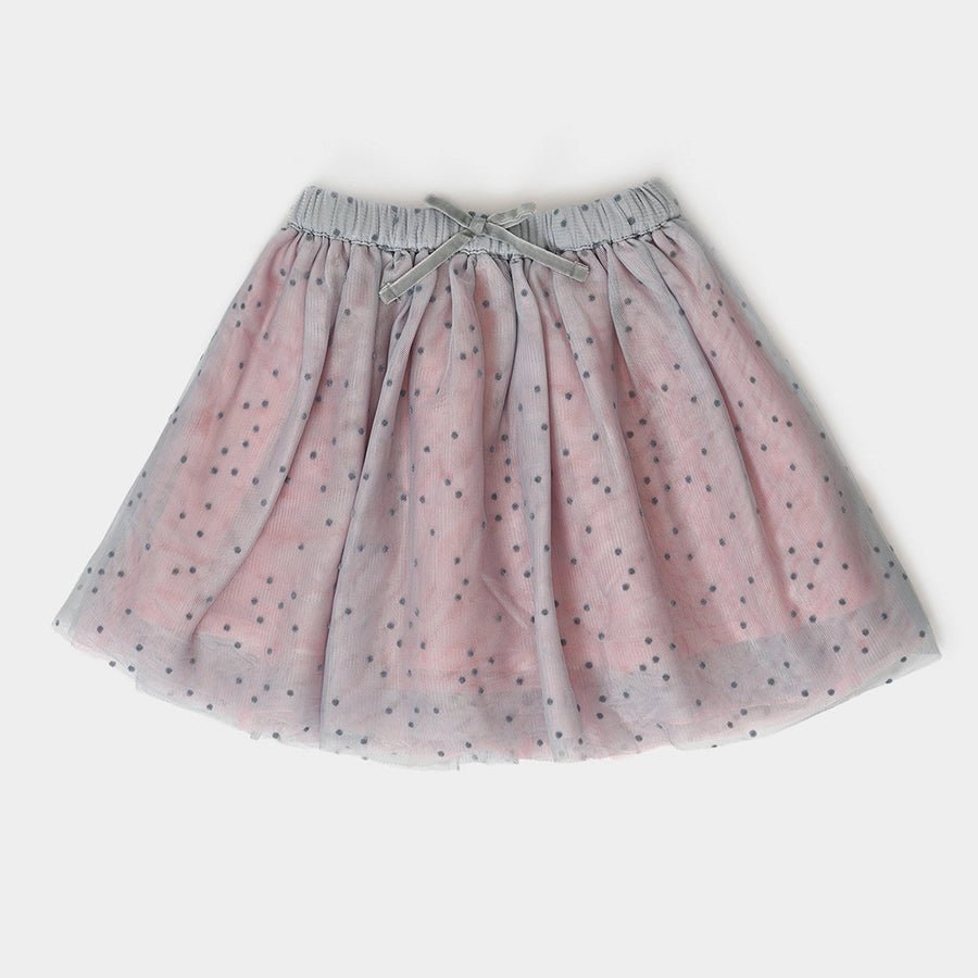 Baby Girl Tulle Tutu Skirt Grey & Peach Skirt 1