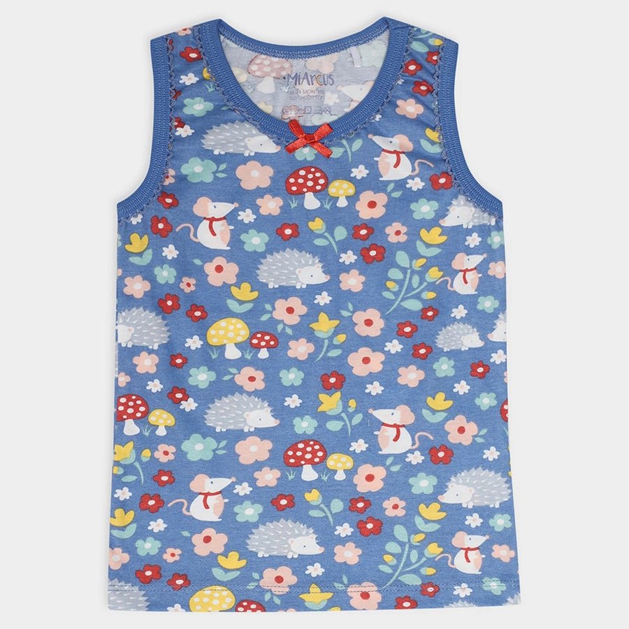 Baby Girl Vest with Blossom Print - (Pack of 3) Vest 6