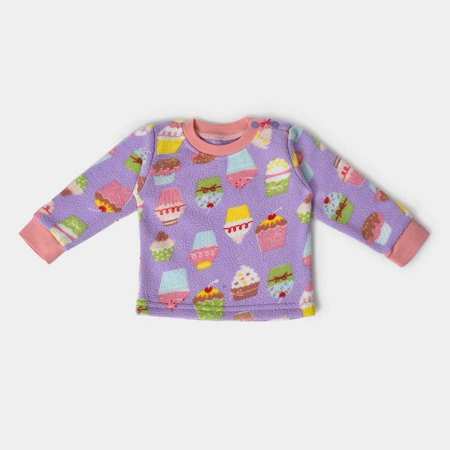 Baby Girls Ice Cream Print Sweatshirt & Pyjama Set Sweatshirt - Jogger Set 2