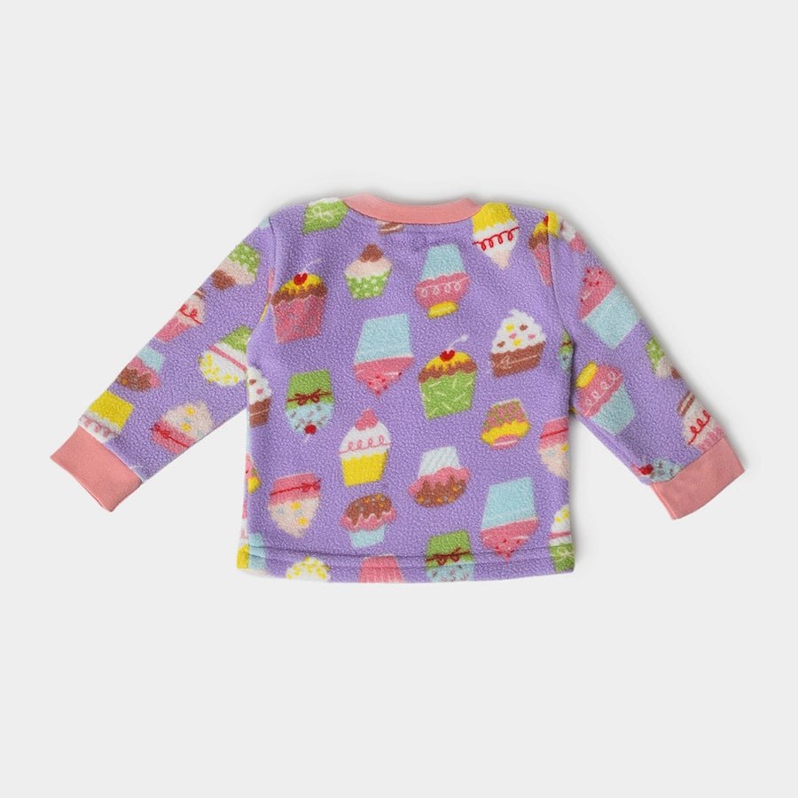 Baby Girls Ice Cream Print Sweatshirt & Pyjama Set Sweatshirt - Jogger Set 3