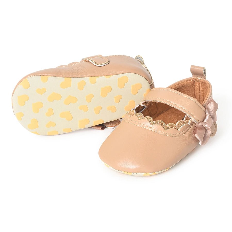 Bloom Acron Rexine Ballerina Golden Shoes 8