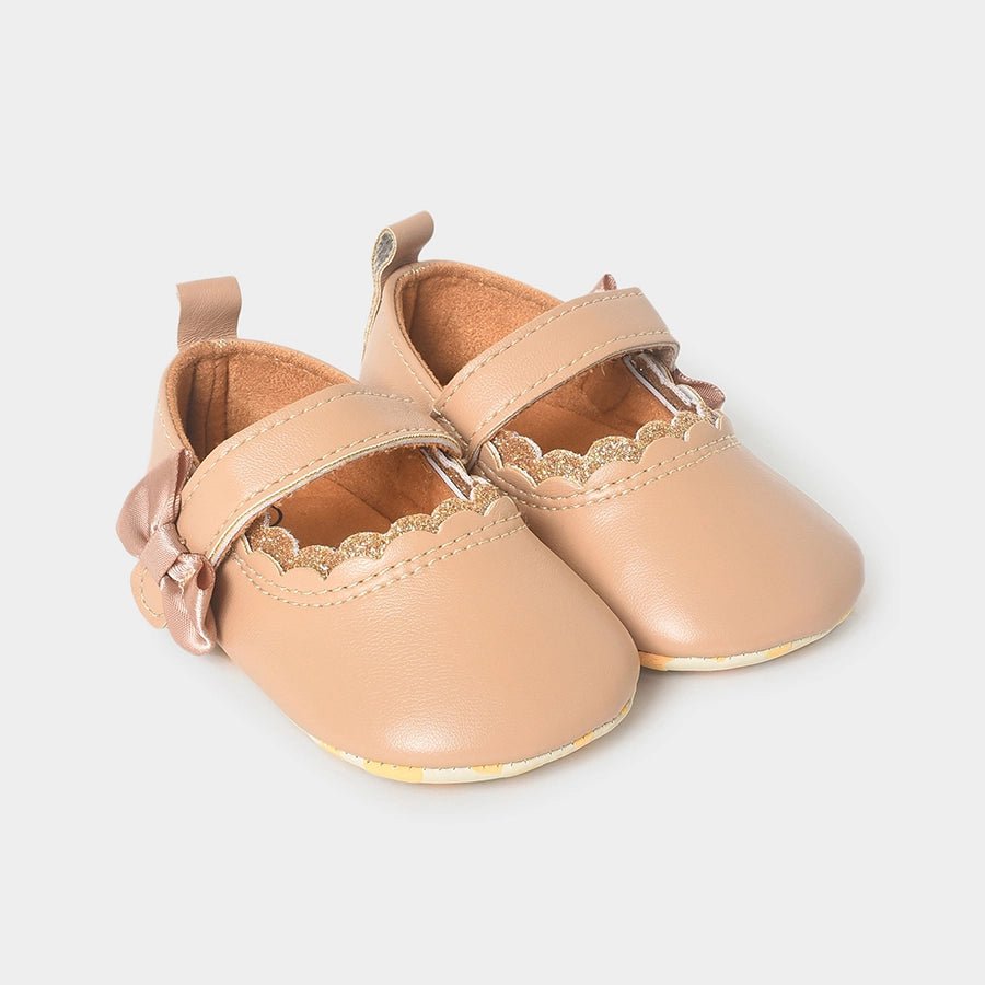 Bloom Acron Rexine Ballerina Golden Shoes 2