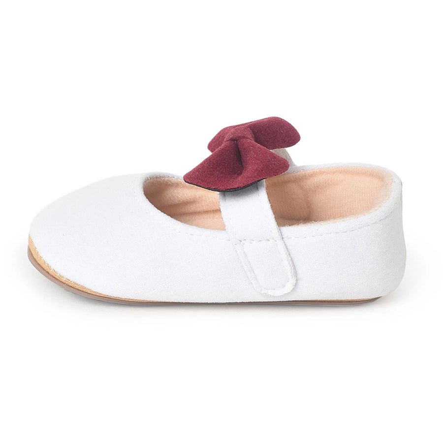 Bloom Daisy Rexine Ballerina White Shoes 5