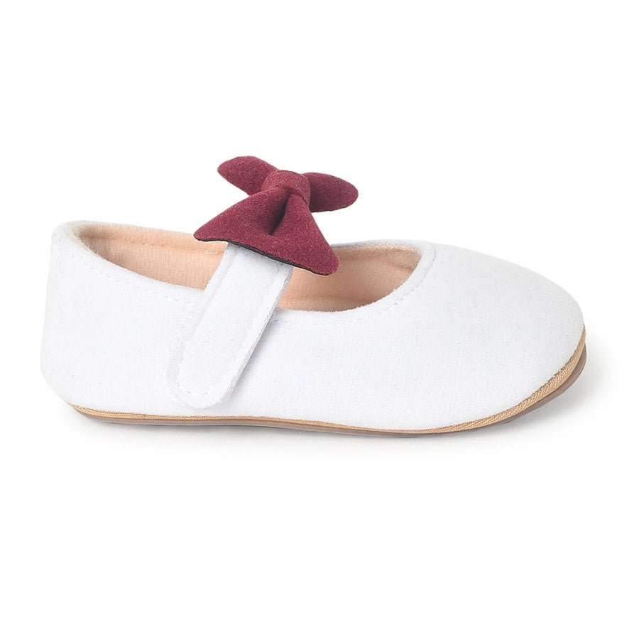 Bloom Daisy Rexine Ballerina White Shoes 4