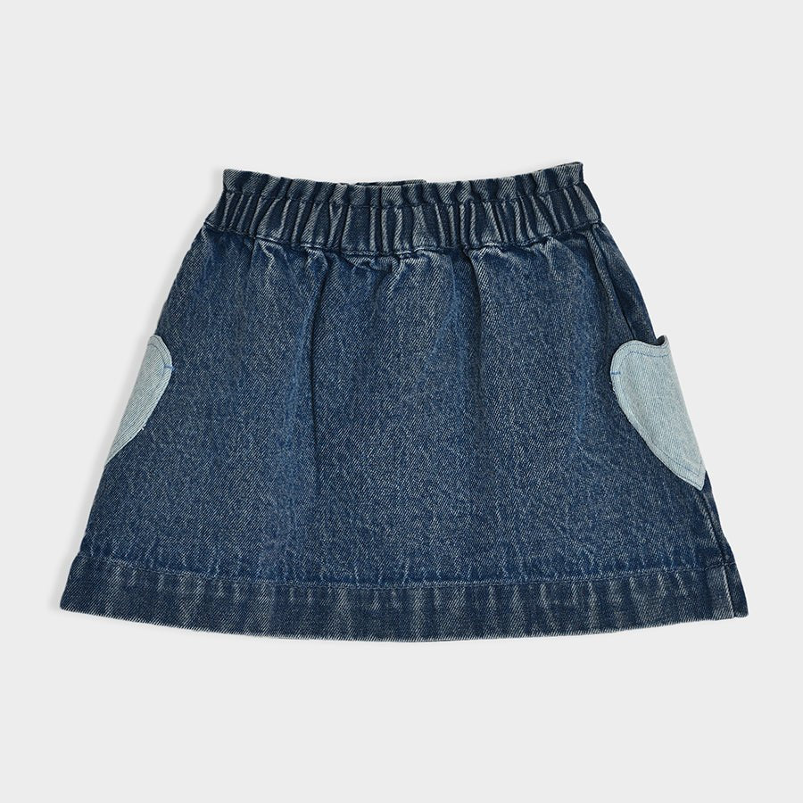 Bloom Denim Woven Blue Skirt Skirt 3