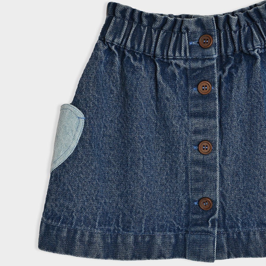 Bloom Denim Woven Blue Skirt Skirt 4