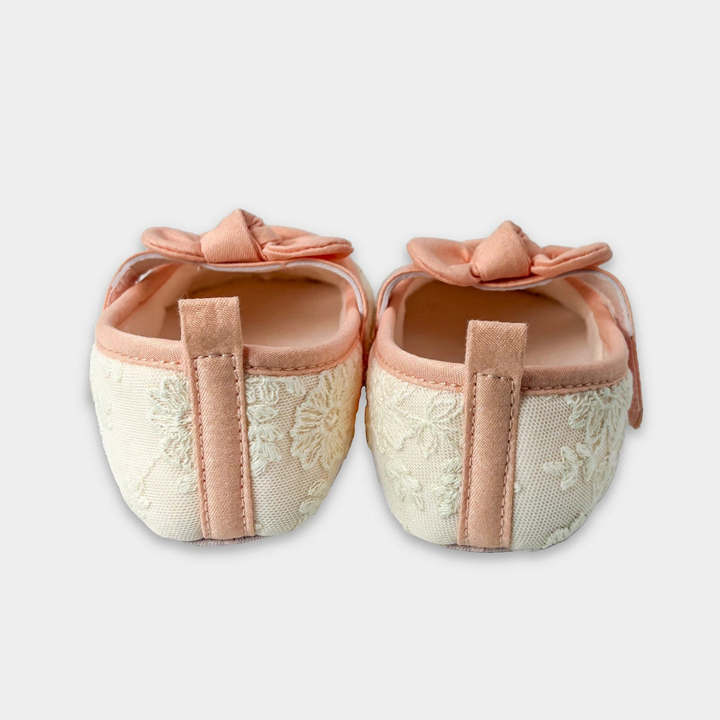 Bloom Floral Embroidered & Bow Design Booties Booties 4