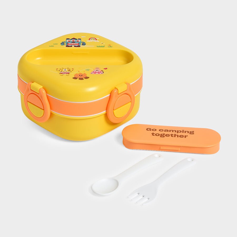 Bloom Food Fun Double Layer Lunch Box Yellow Lunch Box 5