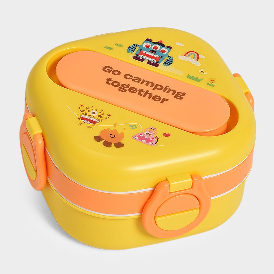 Bloom Food Fun Double Layer Lunch Box Yellow Lunch Box 7