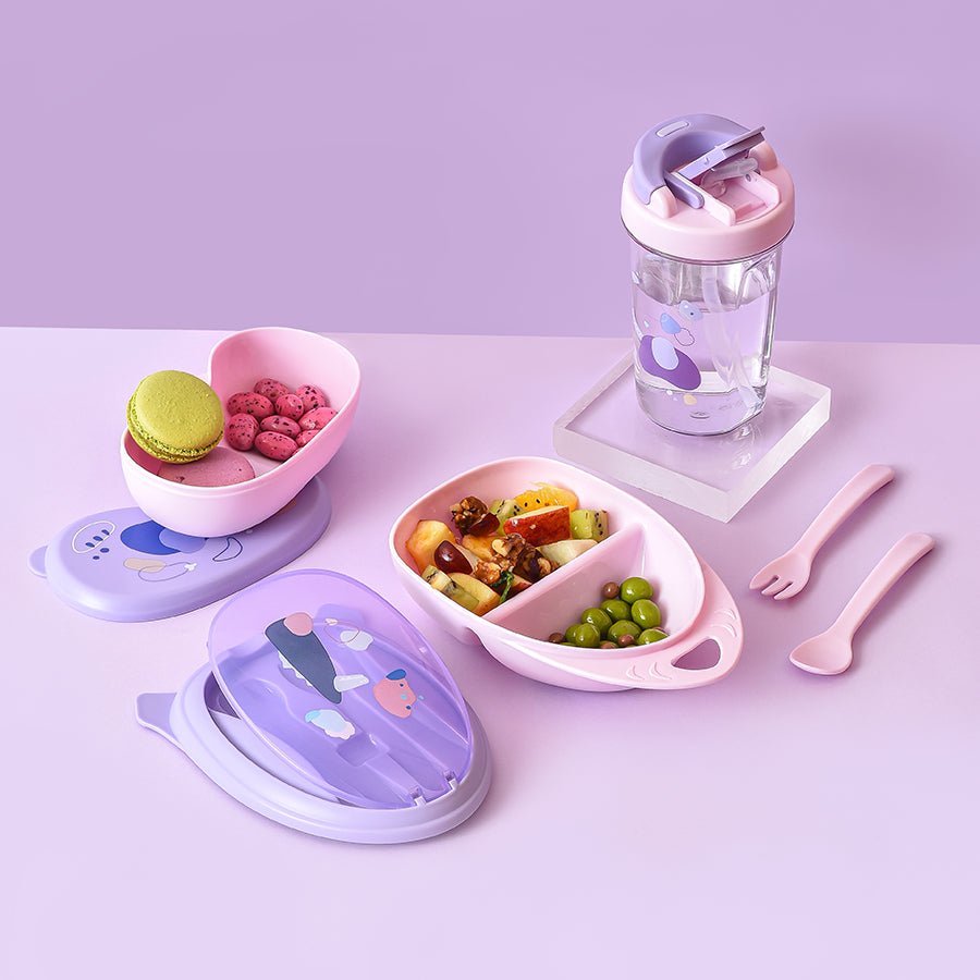 Bloom Jolly Food Box & Water Bottle Set Purple Lunch Box 1