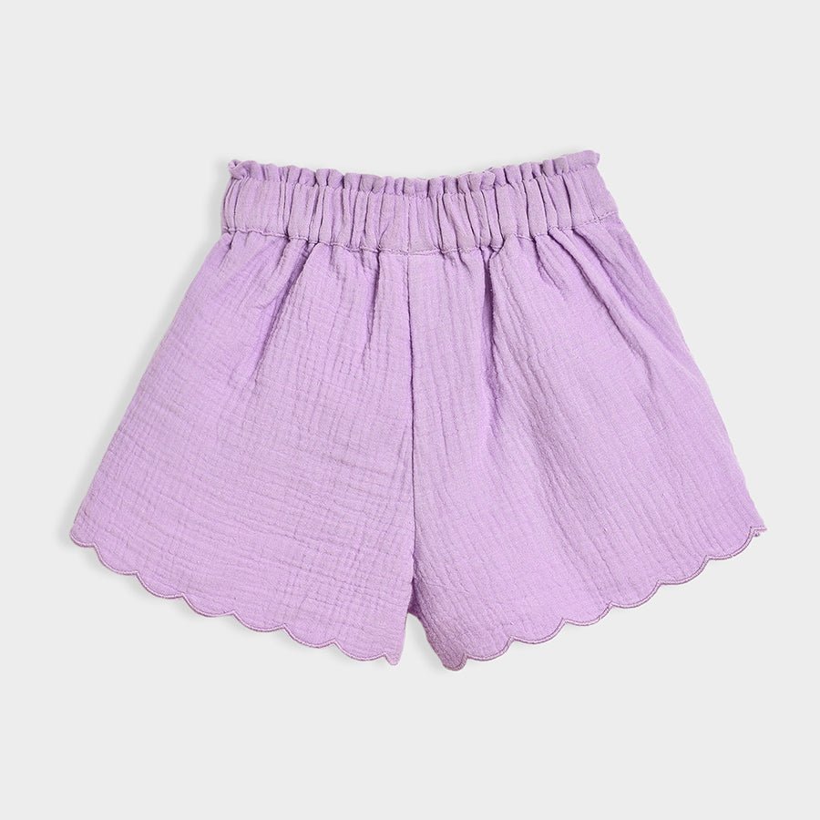 Bloom Printed Top & Solid Shorts Set Purple Top Bottom Set 8