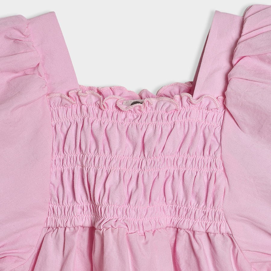 Bloom Smocked Top Pink Top 3