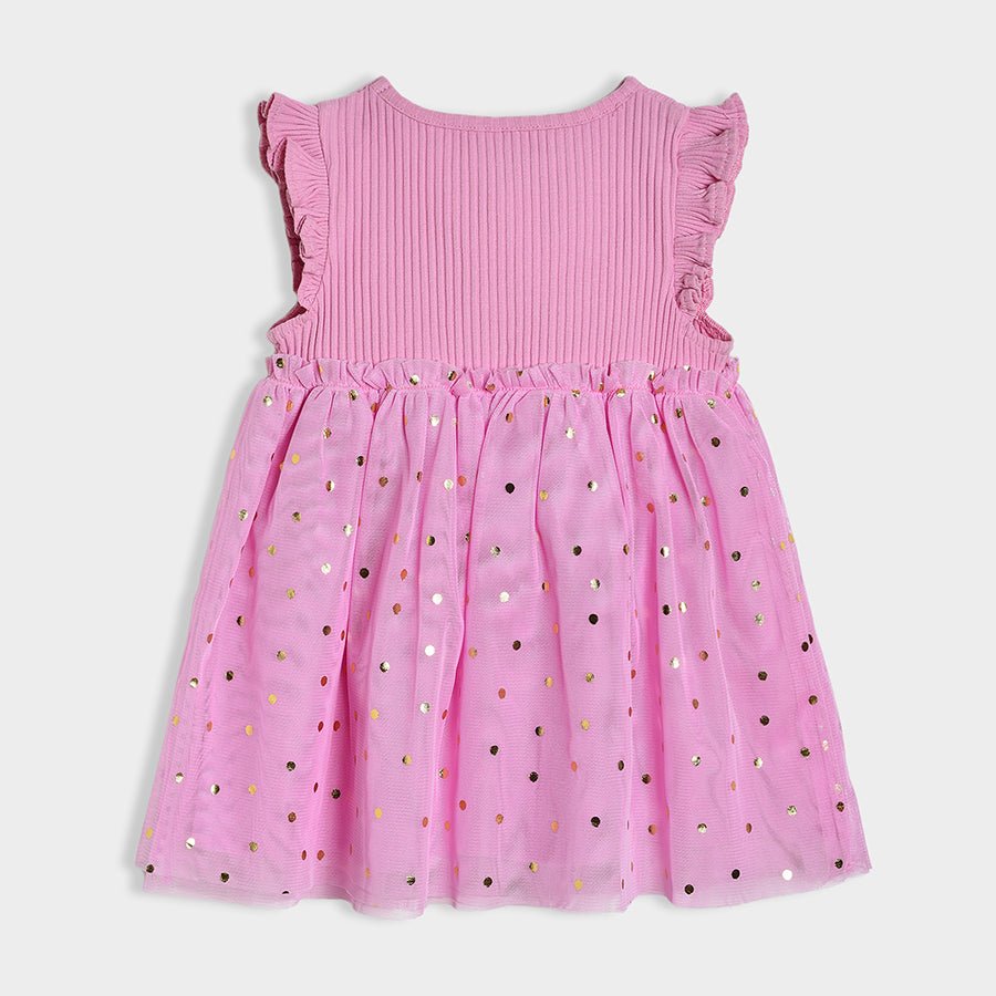 Bloom Tutu Knitted Pink Frock Dress 2
