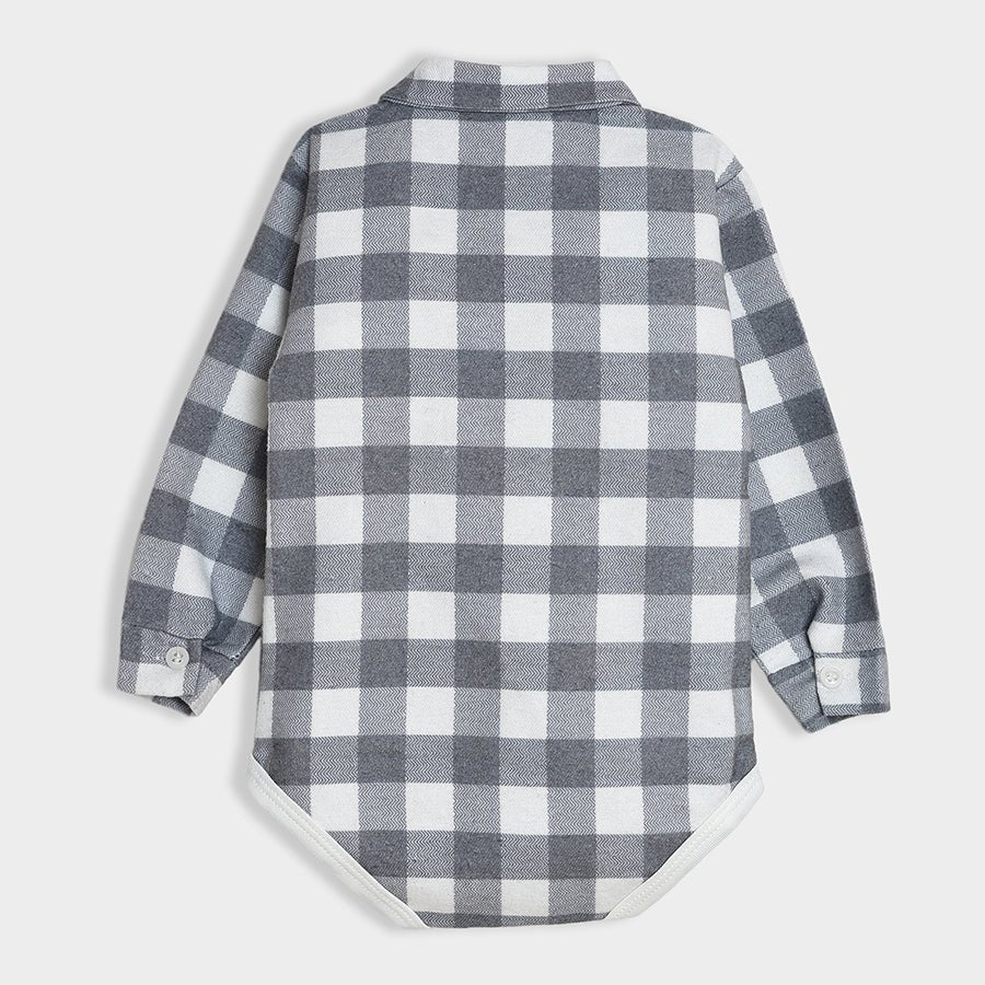 Bloom Woven Blue Check Shirt Style Romper and Trouser Shirt & Trouser Set 9