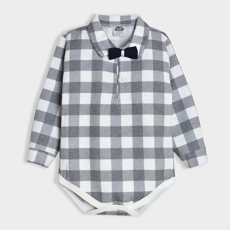 Bloom Woven Blue Check Shirt Style Romper and Trouser Shirt & Trouser Set 2