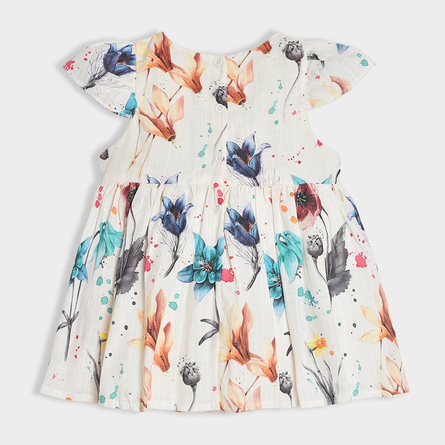 Bloom Woven Floral Dress Frock 4