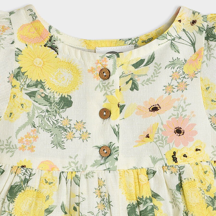 Bloom Yellow Dress With Bloomer & Headband Frock 4