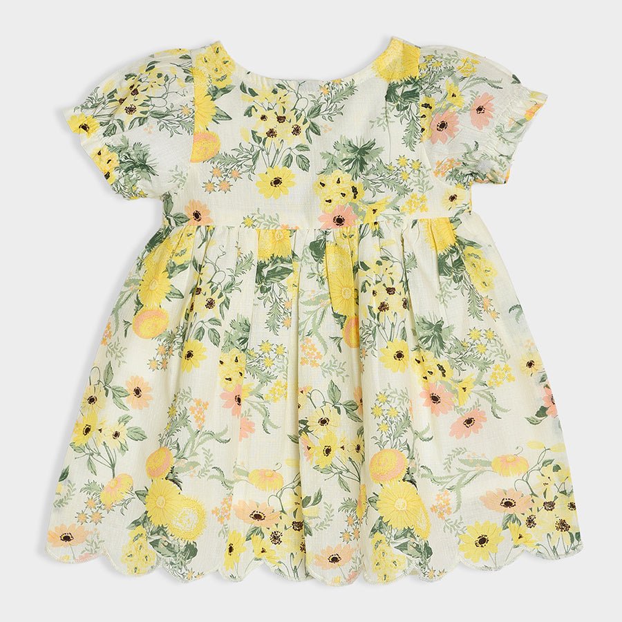 Bloom Yellow Dress With Bloomer & Headband Frock 3