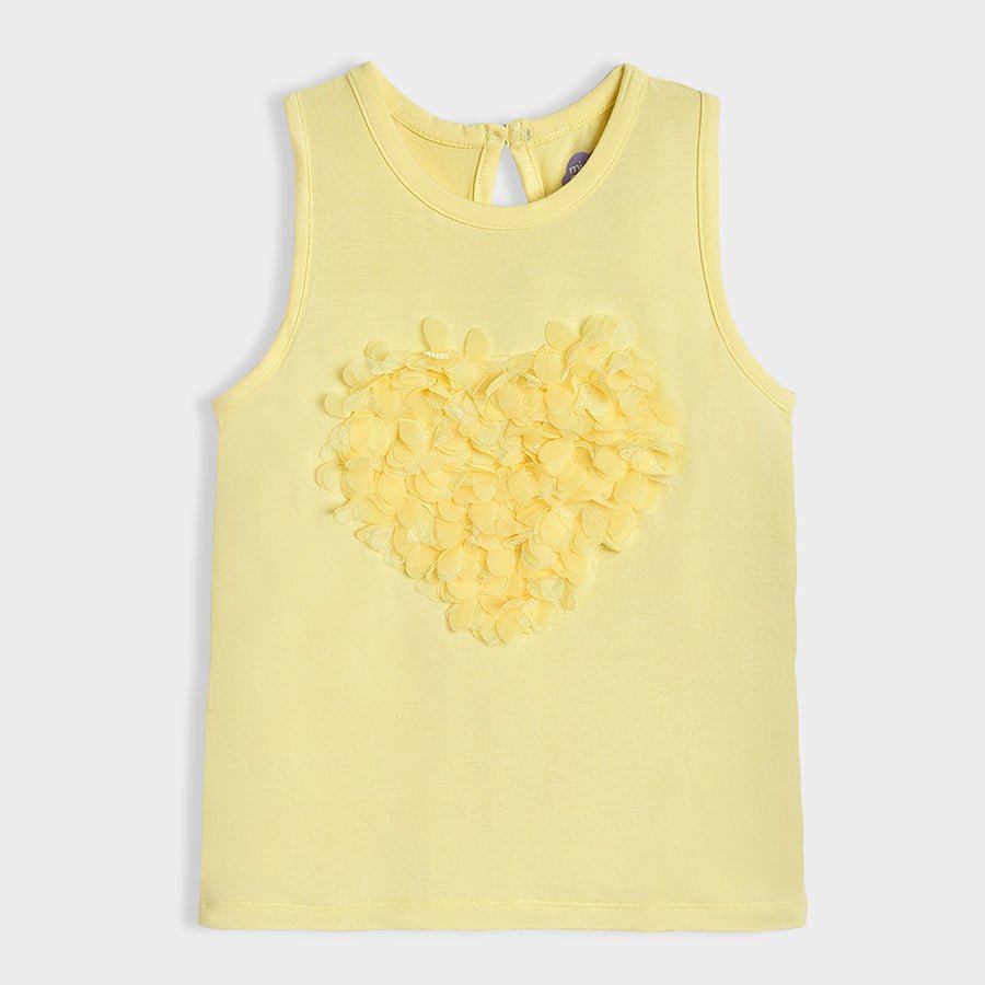 Bloom Yellow Solid Vest for Girl Vest 1
