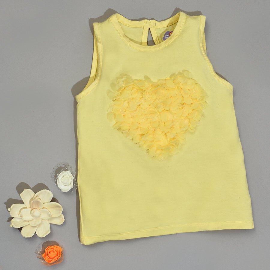 Bloom Yellow Solid Vest for Girl Vest 2