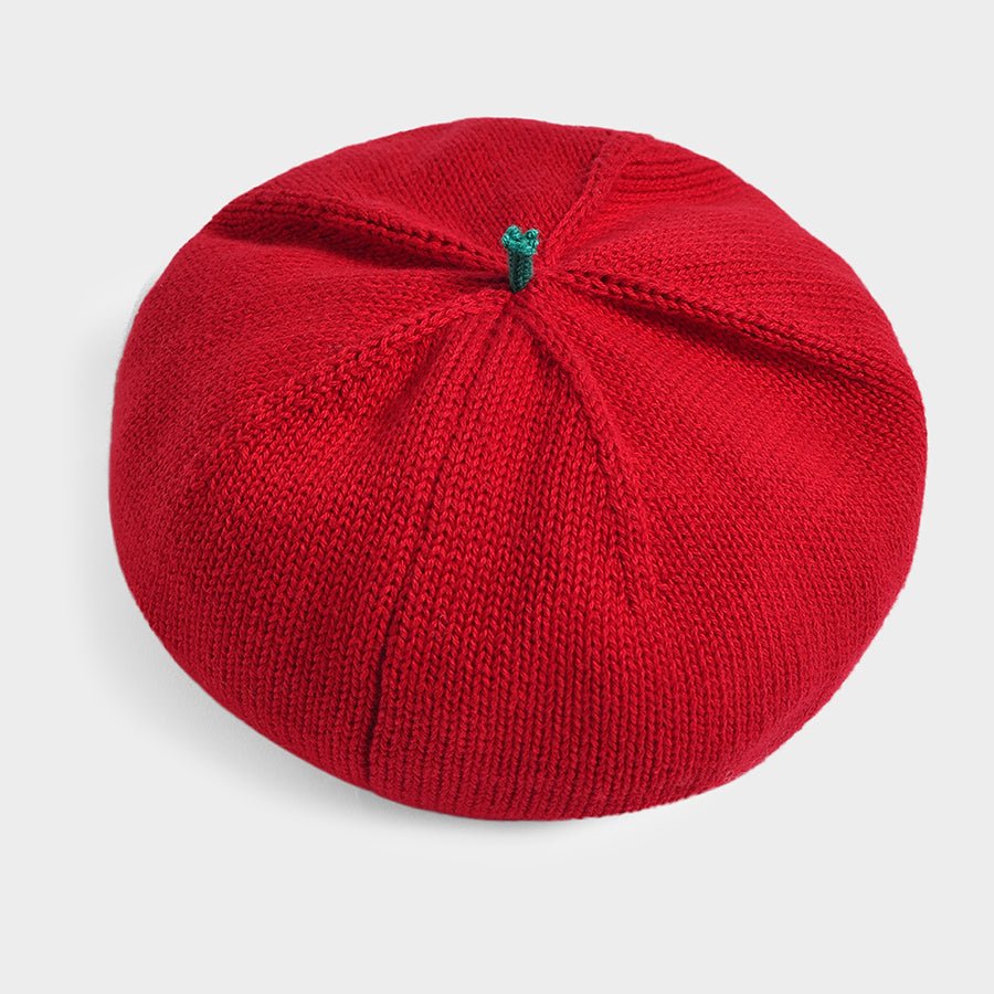 Bonjour Apple Knitted Beret Cap 1