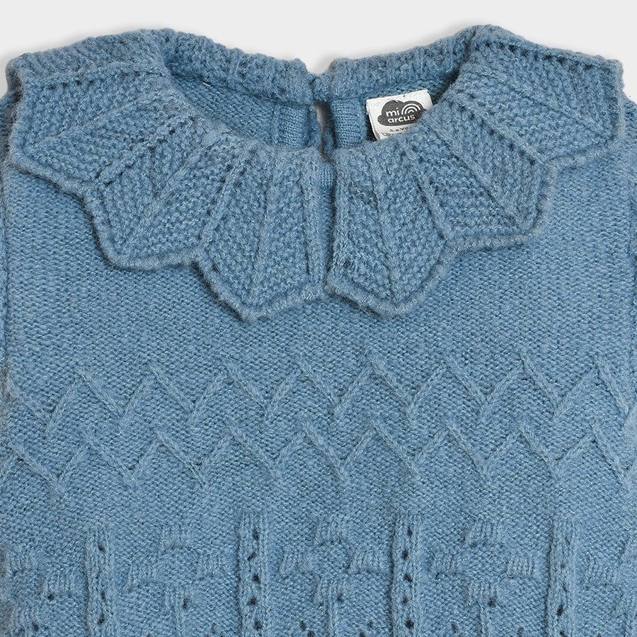 Bonjour Azure Knitted Sweater Sweater Full Sleeves 4