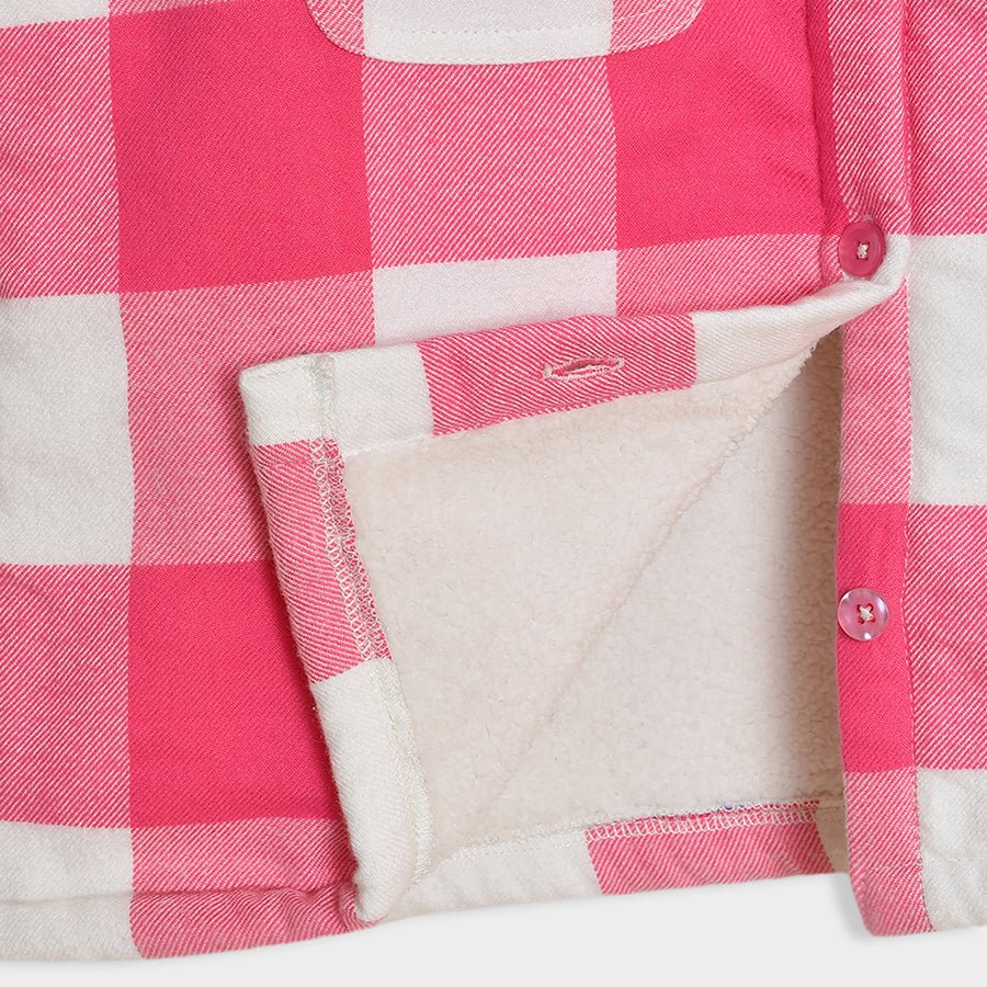 Bonjour Carmine Sherpa Shirt Pink Shirt Full Sleeves 5