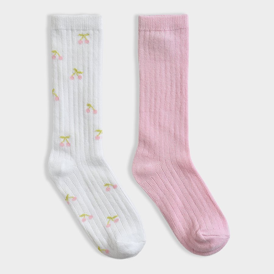 Bonjour Cherry Knitted Socks Pack of 2 Socks 4