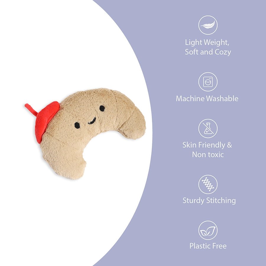 Bonjour Croissant Soft Toy Playing 4