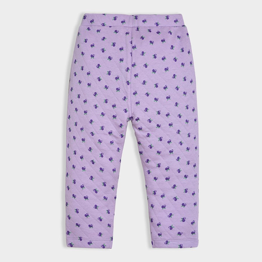 Bonjour Lavender Printed Co - Ord Set Quilted Sweatshirt - Pajama Set 7