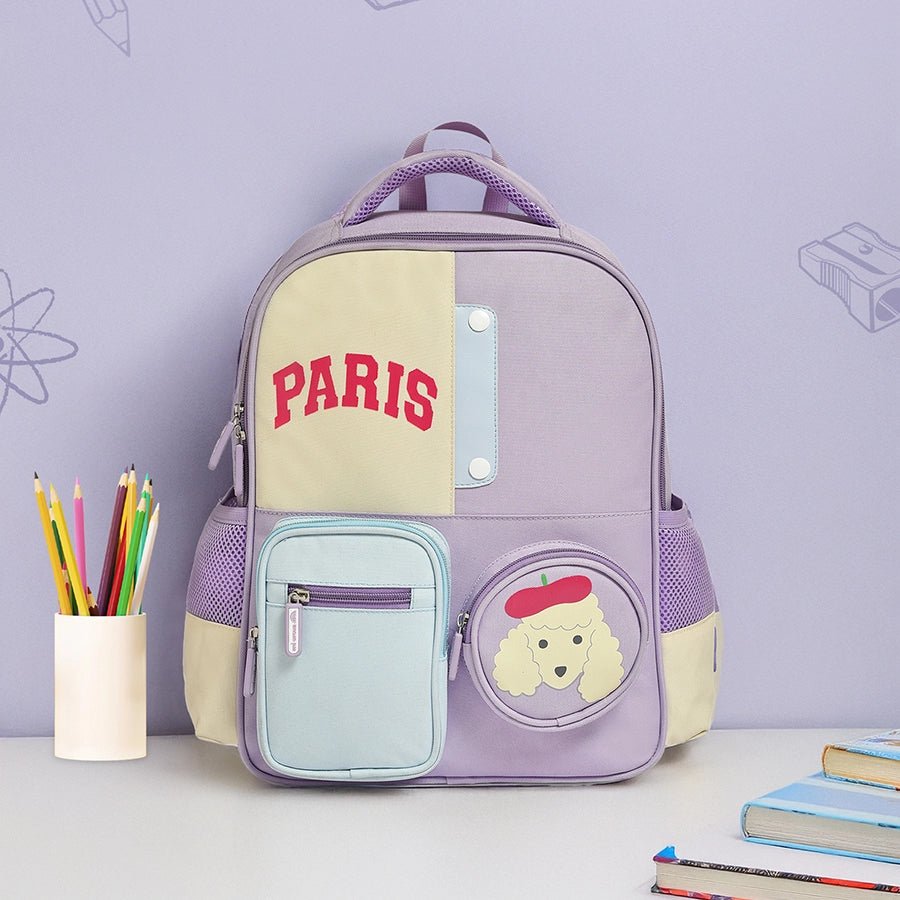 Bonjour Lavender School Bag Backpack 3