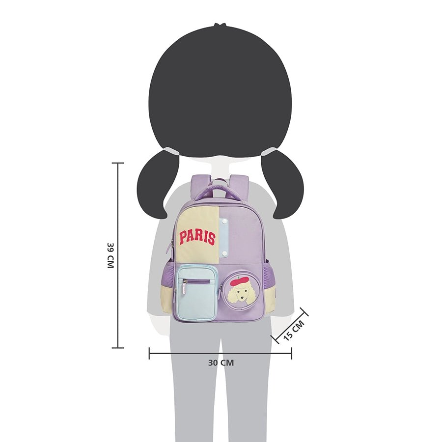 Bonjour Lavender School Bag Backpack 4