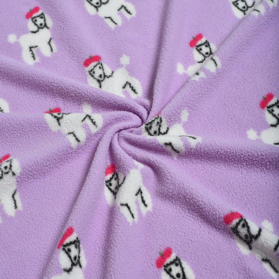 Bonjour Micro Fleece Blanket Lavender Blanket 5