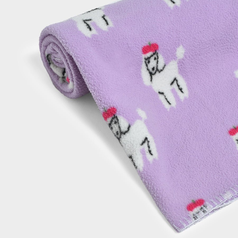 Bonjour Micro Fleece Blanket Lavender Blanket 7