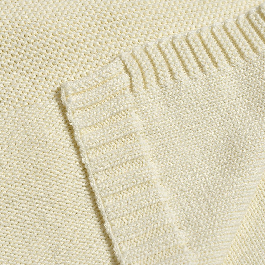 Bonjour Pearl Knitted Blanket Cream Blanket 10