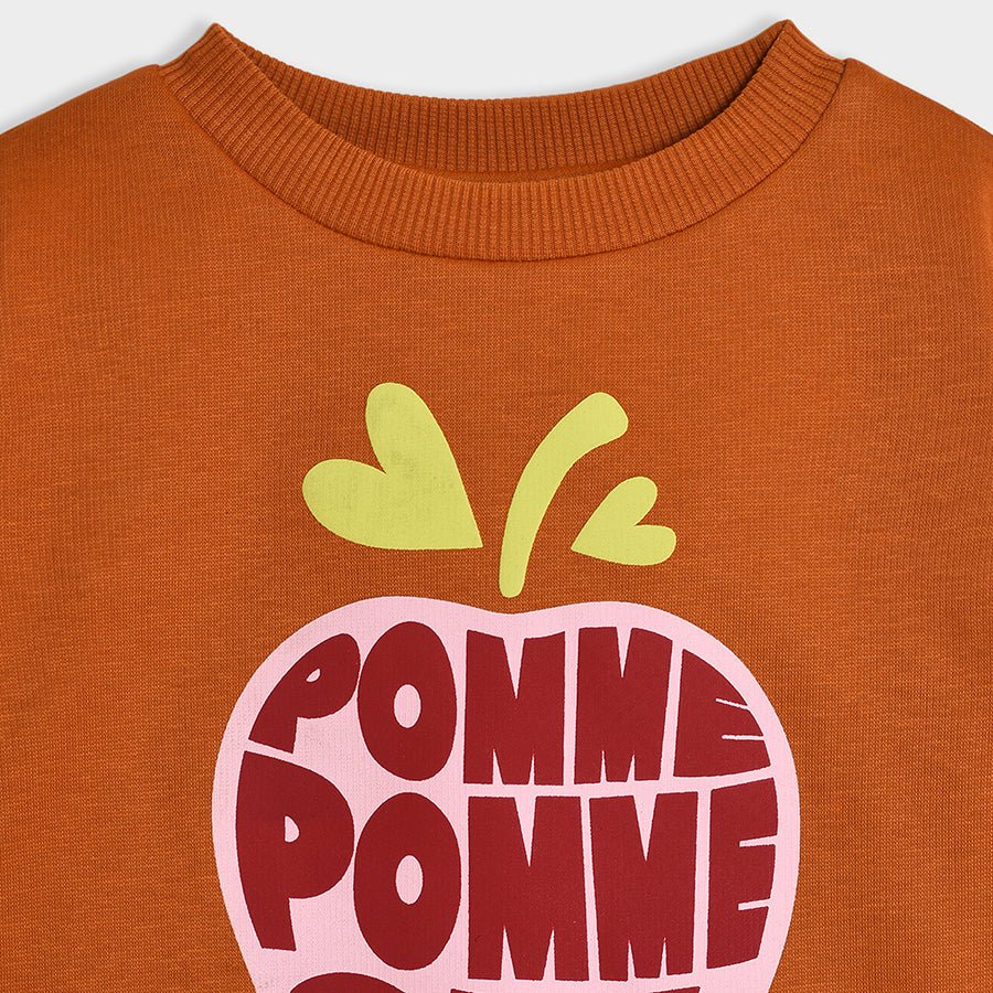 Bonjour Pomme Puff Print Sweatshirt Sweatshirt 4