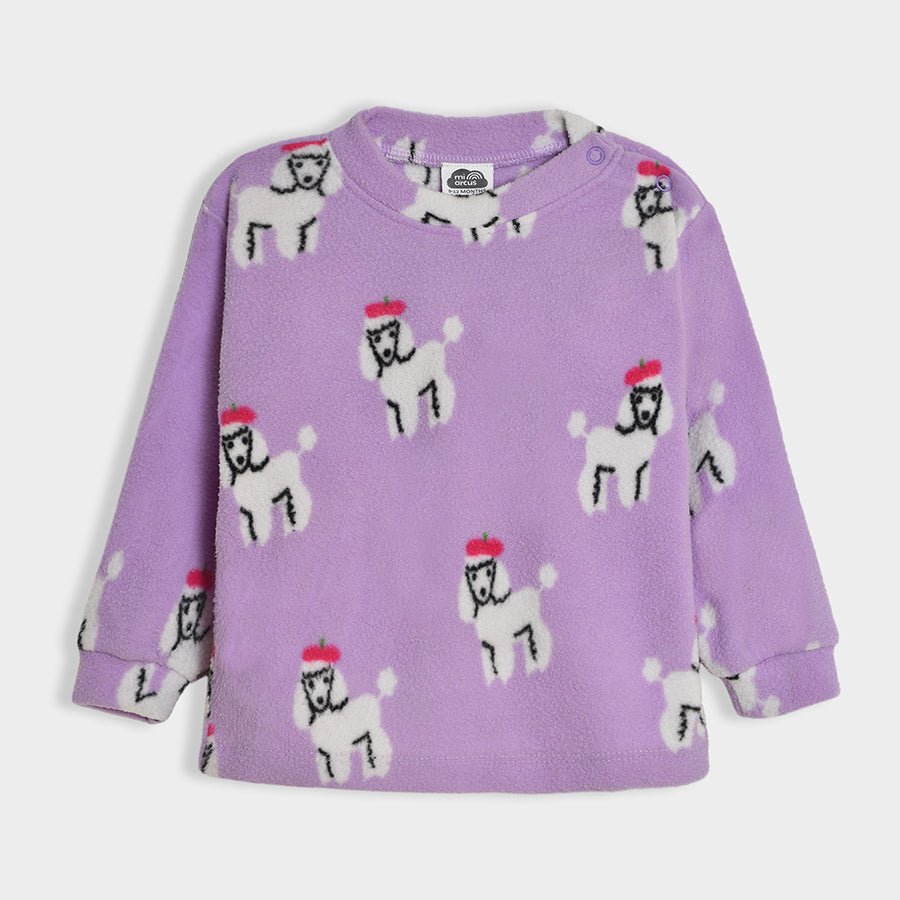 Bonjour Poodle Printed Slumber Set T-Shirt - Pyjama Set 6