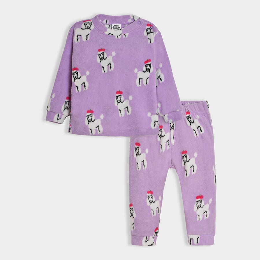 Bonjour Poodle Printed Slumber Set T-Shirt - Pyjama Set 3