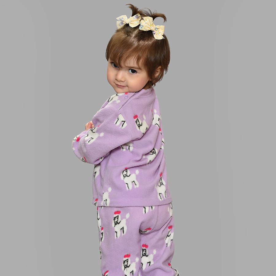 Bonjour Poodle Printed Slumber Set T-Shirt - Pyjama Set 4