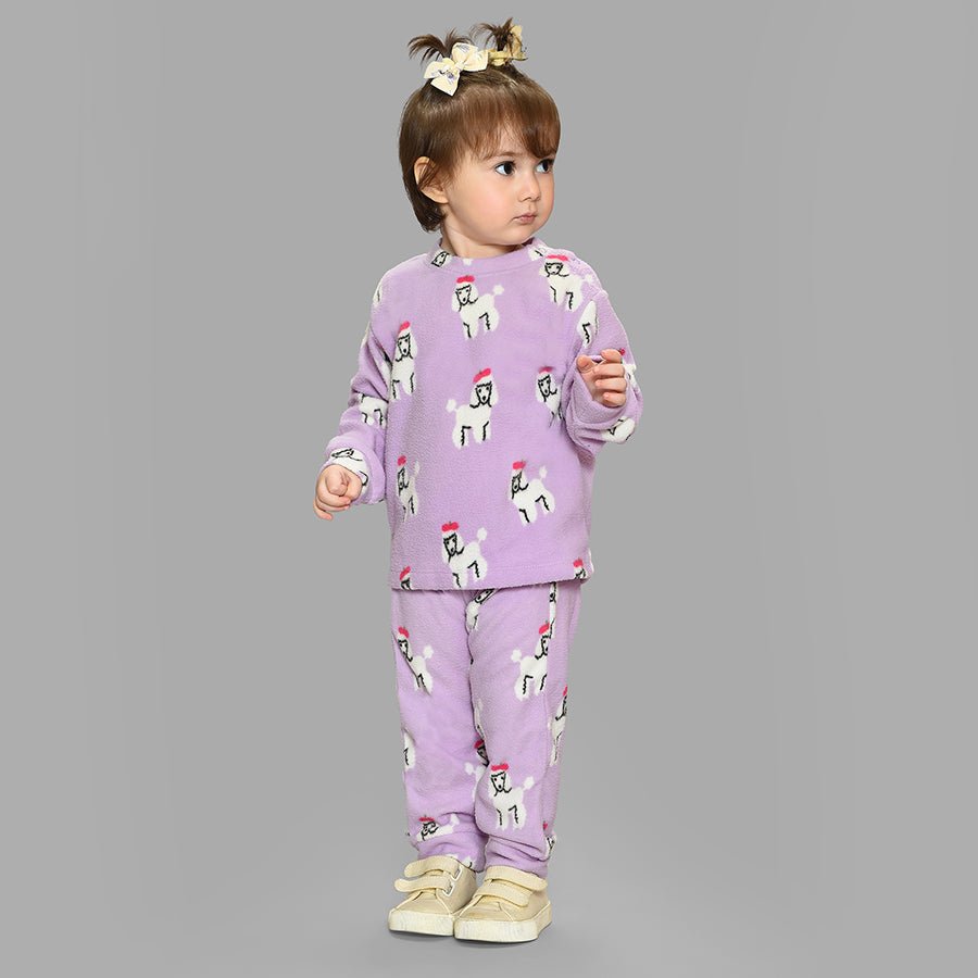 Bonjour Poodle Printed Slumber Set T-Shirt - Pyjama Set 2