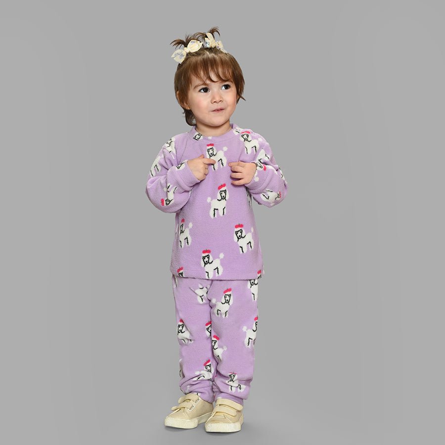 Bonjour Poodle Printed Slumber Set T-Shirt - Pyjama Set 1