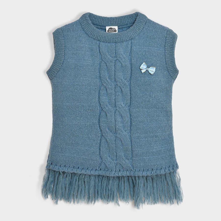 Bonjour Sky Sleeveless Knitted Sweater Sweater Half Sleeves 2