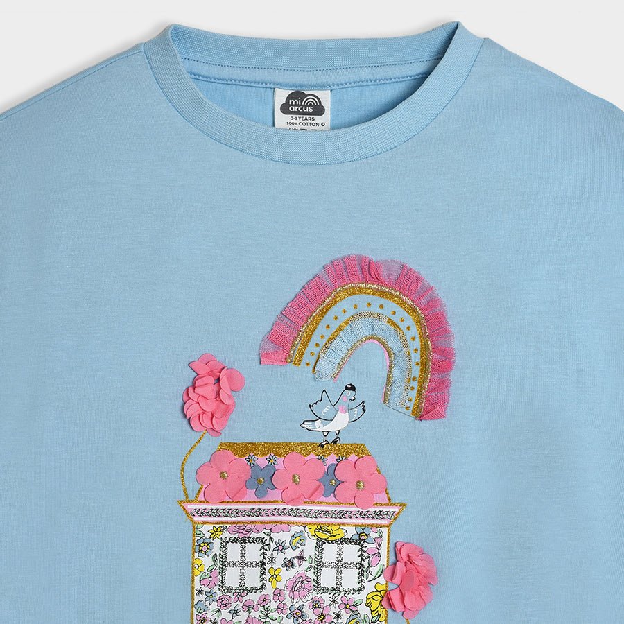 Bonjour Triomphe Printed & Applique Work Top Full Sleeve T-Shirt 4