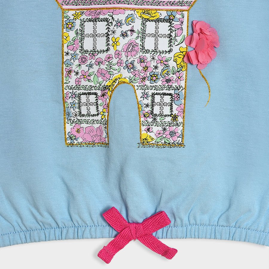 Bonjour Triomphe Printed & Applique Work Top Full Sleeve T-Shirt 5