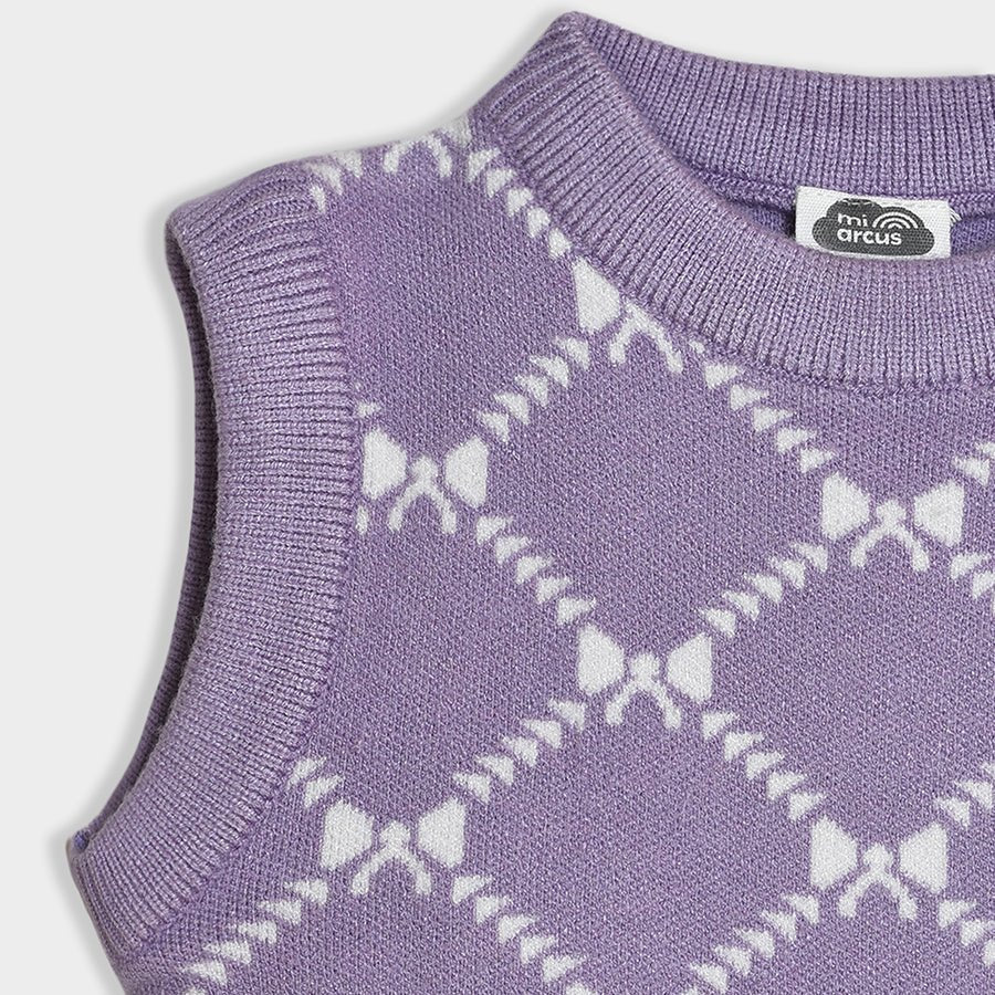 Bonjour Violet Knitted Sweater Sweater Half Sleeves 5