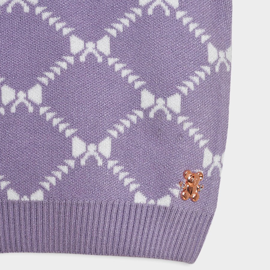 Bonjour Violet Knitted Sweater Sweater Half Sleeves 6